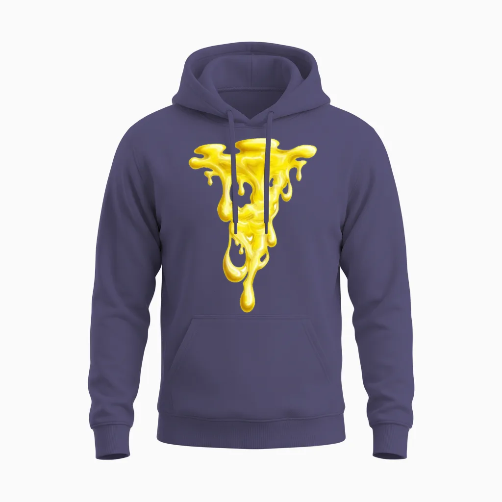Yellow Unisex Hoodie in Heather Sport Dark Navy