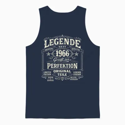 60. Geburtstag Mann Frau 60 Jahre Deko 1966 Geschenk Lustig Unisex Tank Top - Navy