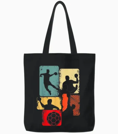 Handball Handballer Boys Children Men Tote Bags - Black
