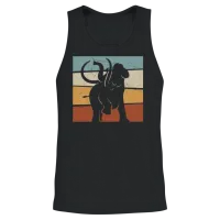 Retro Mammoth Prehistoric Elephant Unisex Tank Top - Black – 2