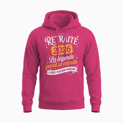 Retired 2026 Man Humor the Legend Retires 2026 Unisex Hoodie - Heliconia