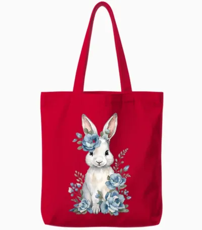 Kaninchen, Hasenohren, Osterhasen Kostüm, Osterdeko, Ostern Tote Bags - Red