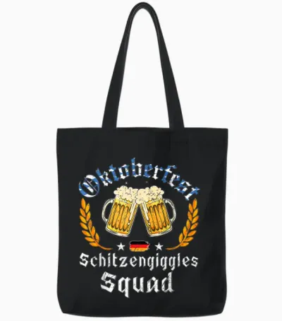 Oktoberfest Squad Bavarian Festival Munich Beer Men Women Tote Bags - Black