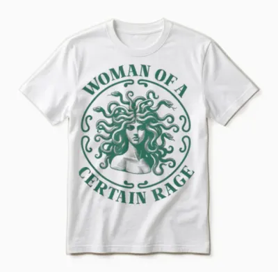 Die Frau Einer Gewissen Wut Medusa Unisex T-Shirt - White