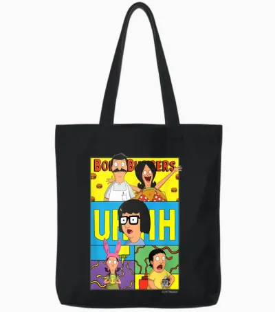 The Bob’s Burgers Movie Bob Linda Tina Louise Gene Uhhh Tote Bags - Black