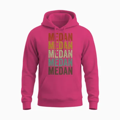 Medan Indonesia Retro Vintage Unisex Hoodie - Heliconia