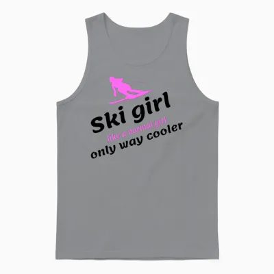 Ski Girl - Like a Regular Girl, Only Way Cooler Unisex Tank Top - Sport Grey