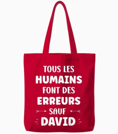 David Drole Funny Man Quote Funny Name David Tote Bags - Red