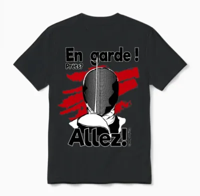 Fencing En Garde! Prêts? Allez! Unisex T-Shirt - Black