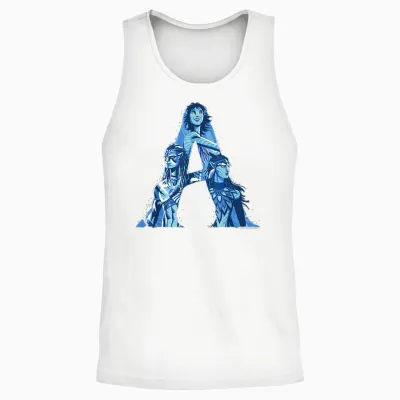 Avatar: Fire and Ash Jake Neytiri and Kiri Avatar Logo Unisex Tank Top - White
