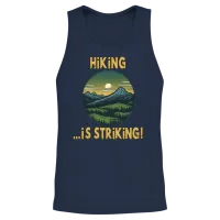Hiking Is Striking Adventure! Unisex Tank Top - Navy – 2