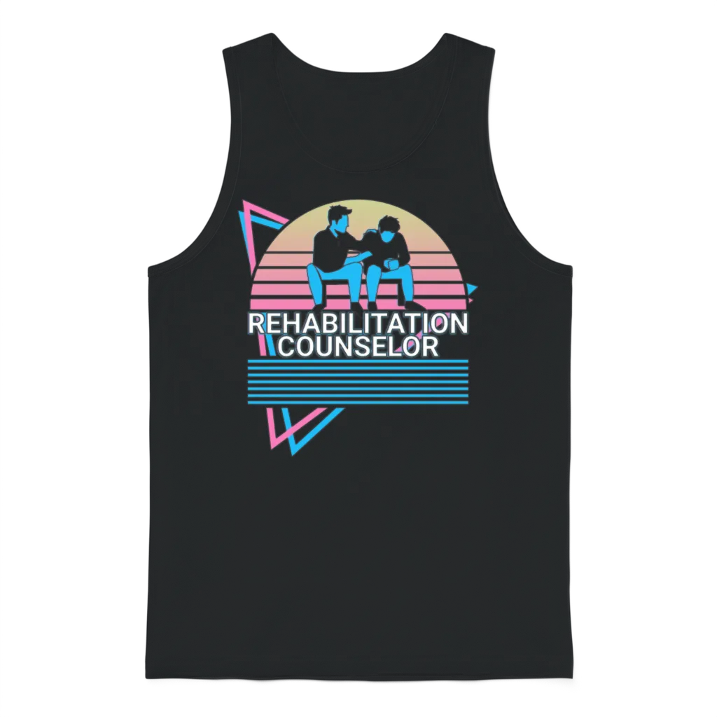 Rehabilitation Counselor Retro Unisex Tank Top - Black