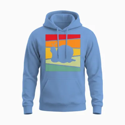 Snail Retro Unisex Hoodie - Carolina Blue