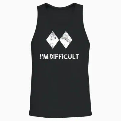 Ski I'm Difficult Skiing Skier Snowboard Snowboarder Gift Unisex Tank Top - Black