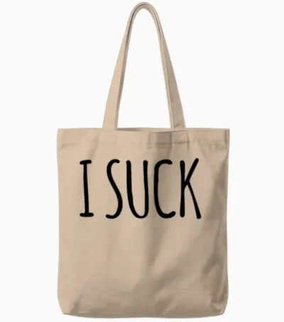 I Suck Tote Bags - Natural