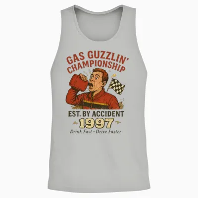 World Championship Gas Chugging Unisex Tank Top - Ash