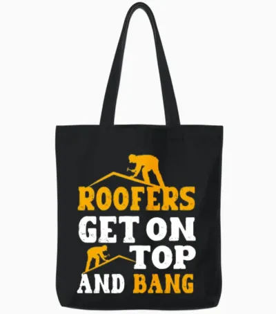 Roofer- Roofer Gift - Funny Roofer Tote Bags - Black