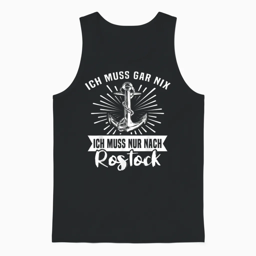 Rostock Spruch Rostockerin Ostsee Urlaub Rostocker T-Shirt, Unisex-Erwachsene, Schwarz, S, Kurzarm, U-Ausschnitt, Klassisch, Rostocker Souvenir, Ostseeurlaub, Ostseeküste, Rostock Unisex Tank Top in Black