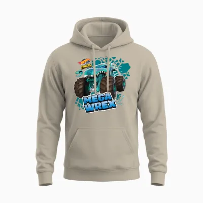 Hot Wheels - Mega Wrex T-Shirt, Black Unisex Hoodie - Sand