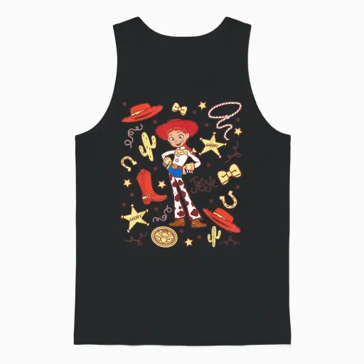 Disney and Pixar's Toy Story Jessie Cowgirl Western Spirit Unisex Tank Top in Black