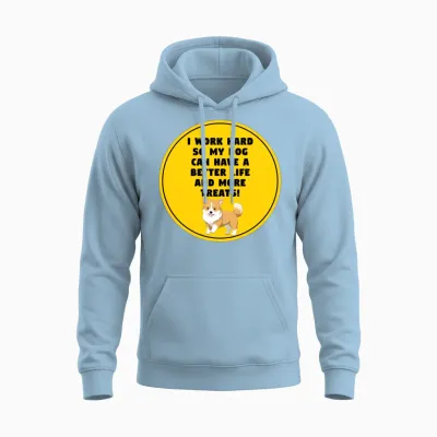 Funny Dog Slogan's Unisex Hoodie - Light Blue