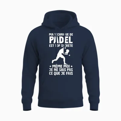 Padelist Funny I Don't Know What I Do Padel Unisex Hoodie - Navy