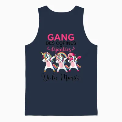 Gang Des Copines Déjantées De La Mariée Future Mariée Evjf Unisex Tank Top - Navy
