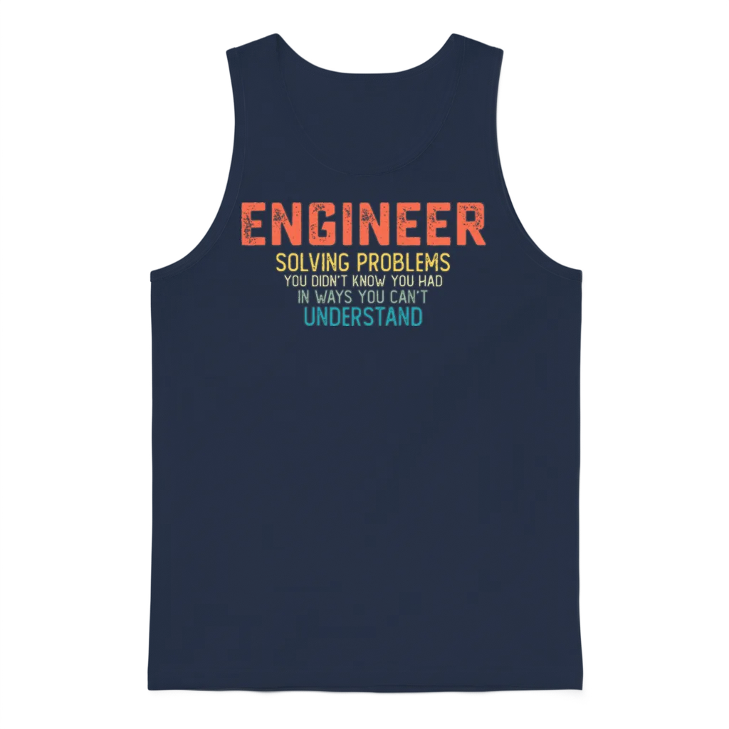 Engineer Solving Problems You Didn't Know You Had Unisex Tank Top - Navy