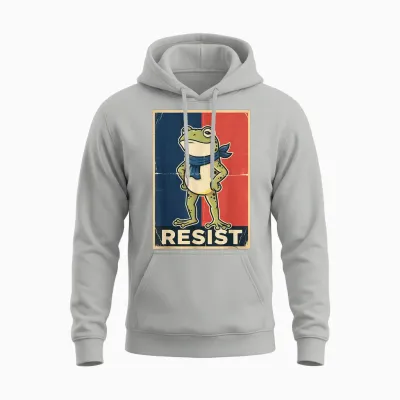 Portland Frog Protest for Men and Women Unisex Hoodie - Ash
