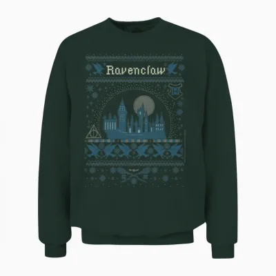 Harry Potter Christmas Ravenclaw Ugly Unisex Sweatshirt - Forest