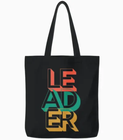 Retro Leader Tote Bags - Black