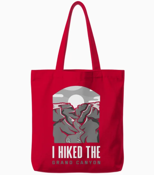 Funny Hiking Hiker Gift - & Outdoors Tote Bags in Red