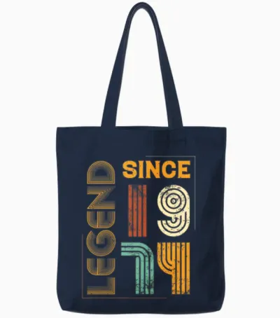 1974 Vintage 50th Birthday Tote Bags - Navy