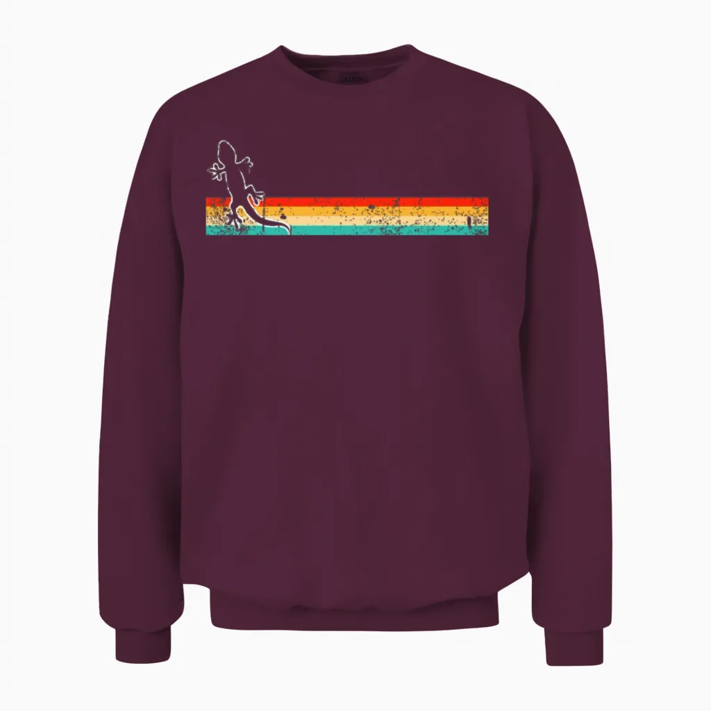 Lizard Retro - Reptiles & Exotics Unisex Sweatshirt in Maroon