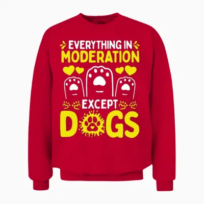 Dog Rescue Shelter Dogs Adopt Dogs Funny Dog Unisex Sweatshirt - Red