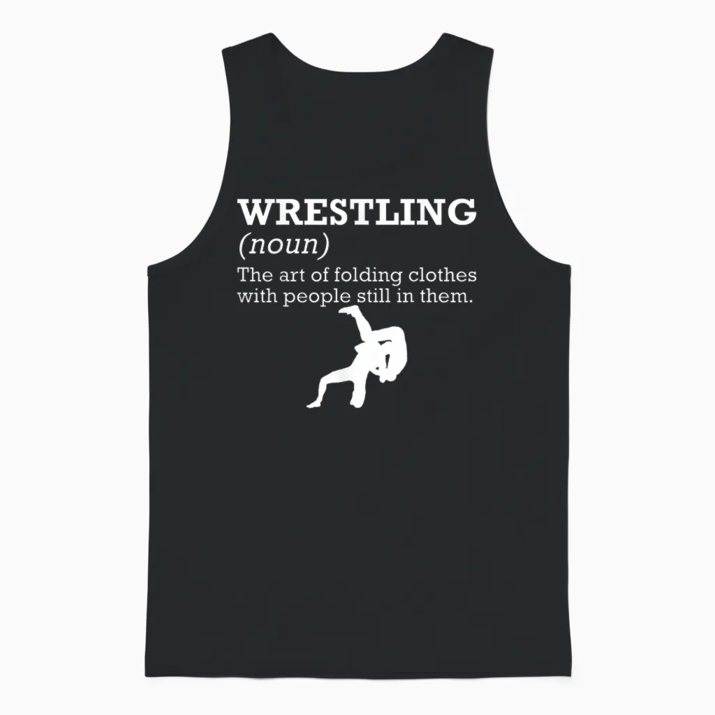Funny Definition Wrestling Wrestler T-Shirt Small Unisex Tank Top in Black
