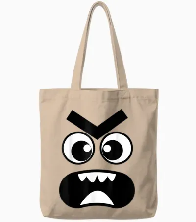 Creepy Carrots Face Funny Halloween Costume Kids and Adults Tote Bags - Natural