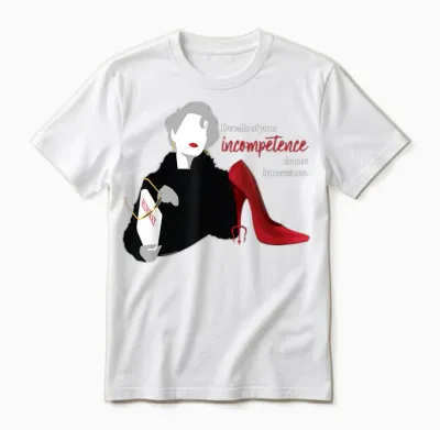 The Devil Wears Prada Miranda Details of Your Incompetence T-Shirt, Black, S Unisex T-Shirt - White