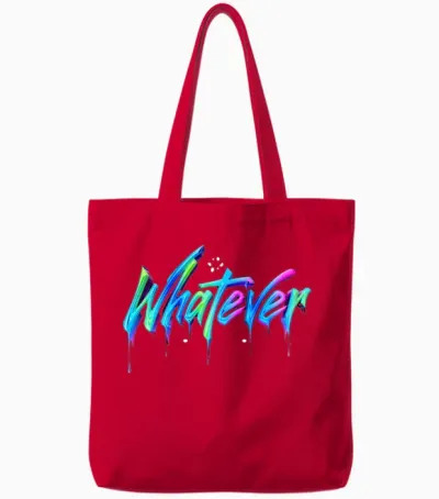 Whatever - Drip Art Aesthetic Tote Bags - Red