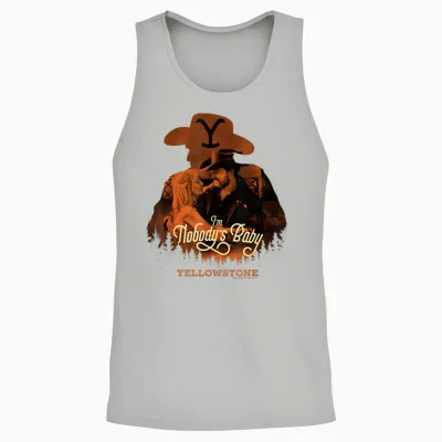Yellowstone I'm Nobody's Baby Rip Wheeler Beth Dutton T-Shirt, Black, S Unisex Tank Top - Ash