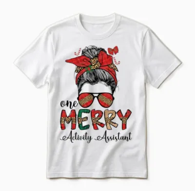 Activity Assistant Christmas Activity Professional Unisex T-Shirt - White