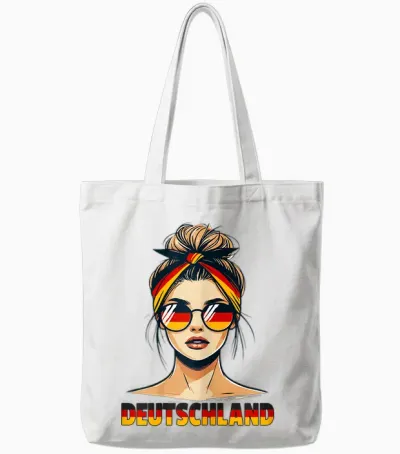 Deutsches Mädchen Liebt Deutschland Flagge Deutsches Mädchen Deutschland Tote Bags - White
