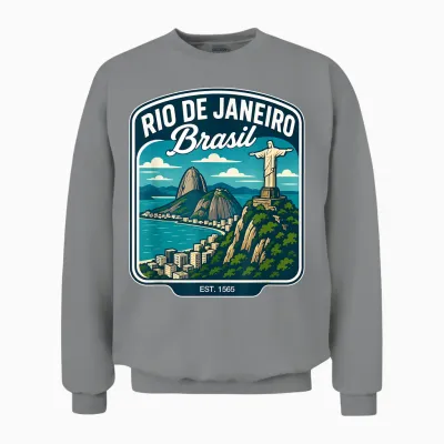 Rio De Janeiro Voyage En Famille Brésil Rio Vacances Unisex Sweatshirt - Sport Grey