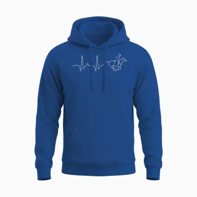 Herzschlag Reiten Puls Pferde Geschenk Frequenz Unisex Hoodie - Royal