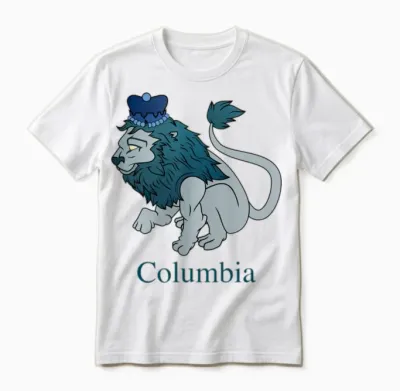 Columbia University Lion Unisex T-Shirt - White