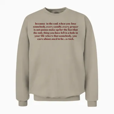 Damon Quote Unisex Sweatshirt - Sand