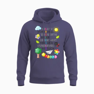Erzieherin Spruch Geschenk Danke Dankeschön Abschiedsgeschen Unisex Hoodie - Heather Sport Dark Navy