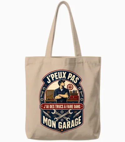 J'peux Pas Mon Garage Papa Bricoleur Fête Des Pères Tote Bags - Natural