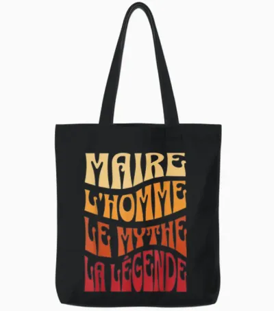 Mayor Man the Myth the Legend Gift Idea Member Town Hall Tote Bags - Black