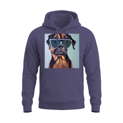 Dog with Sunglasses Unisex Hoodie - Heather Sport Dark Navy